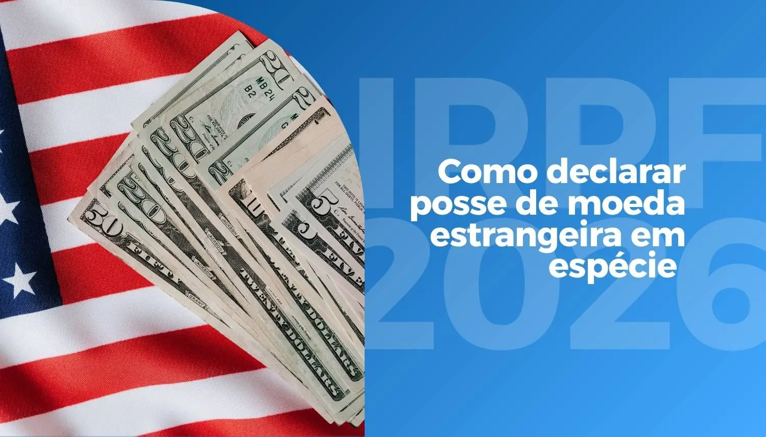IRPF 2026: Como declarar posse de moeda estrangeira em espécie corretamente